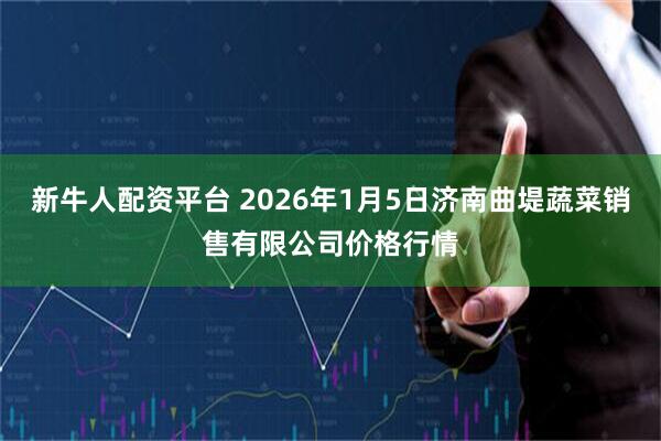 新牛人配资平台 2026年1月5日济南曲堤蔬菜销售有限公司价格行情