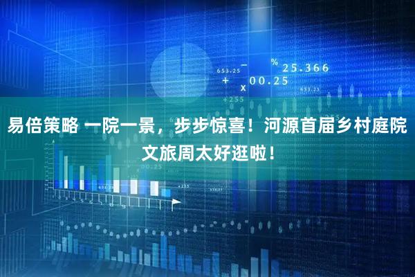易倍策略 一院一景，步步惊喜！河源首届乡村庭院文旅周太好逛啦！